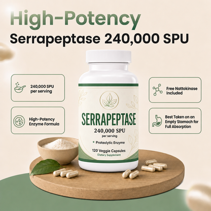 Serrapeptase 240,000 SPU - 120 Capsules