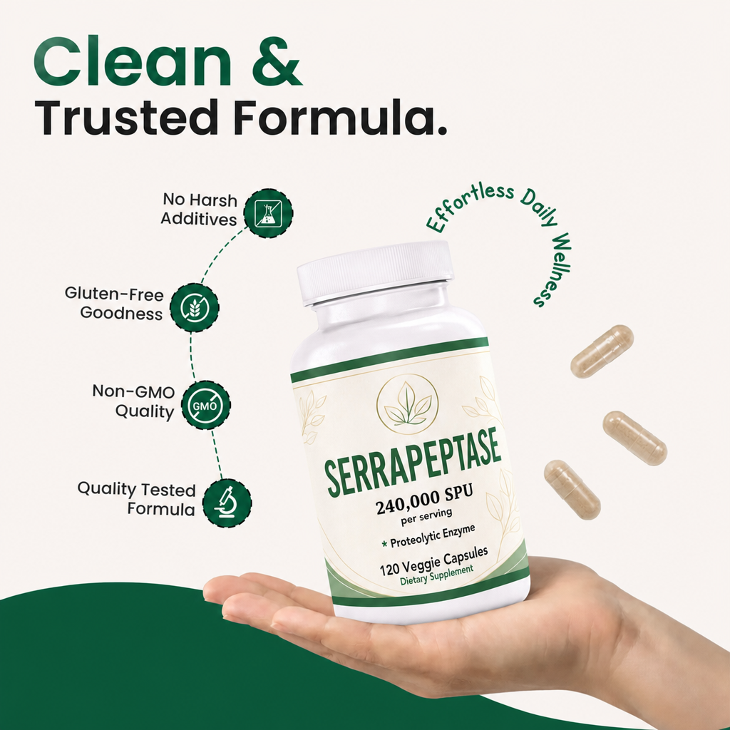 Serrapeptase 240,000 SPU - 120 Capsules
