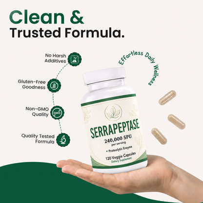 Serrapeptase 240,000 SPU - 120 Capsules